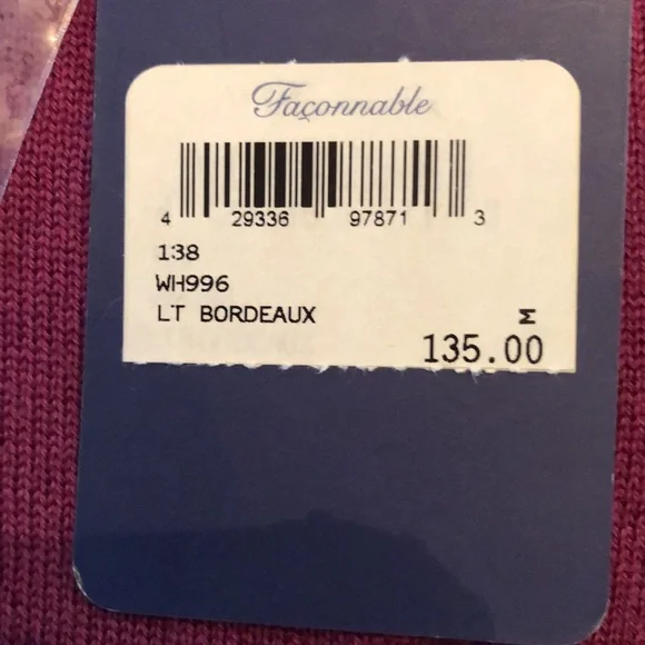 🇫🇷Faconnable Argyle Bordeaux detail button-down classic cardigan coordinate - Picture 7 of 9
